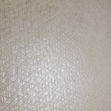 M50006 Champagne gold metallic geometric square triangle tiles line textured Wallpaper