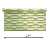 WM3170401 Contemporary wave lines green Modern Wallpaper roll 3D wavy illusion