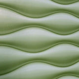 WM3170401 Contemporary wave lines green Modern Wallpaper roll 3D wavy illusion