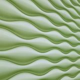 WM3170401 Contemporary wave lines green Modern Wallpaper roll 3D wavy illusion