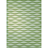 WM3170401 Contemporary wave lines green Modern Wallpaper roll 3D wavy illusion