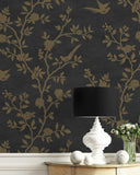 DB11200 Silhouette Peppercorn Champagne Metallic Wallpaper 
