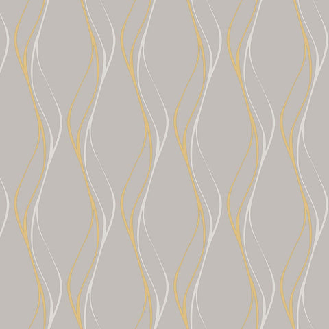DB11408 Muse Gray Gold Wallpaper 