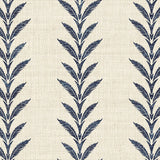 DB43002 Huanzhu Leaf Stripe Navy Wallpaper 