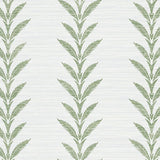 DB43016 Huanzhu Leaf Stripe Sage Silver Wallpaper