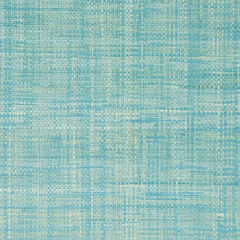 DB46221 Meilian Raffia Turquoise Wallpaper