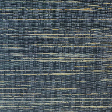 DB46334 Meilin Grasscloth Dark Denim Wallpaper