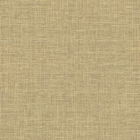 DC60416 Textured Soho Linen Gold Wallpaper