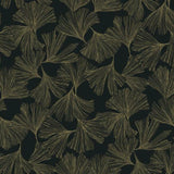 DD3742 Ginkgo Toss Wallpaper Black York Wallpaper 