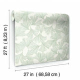 DD3745 Ginkgo Toss Wallpaper Green York Wallpaper
