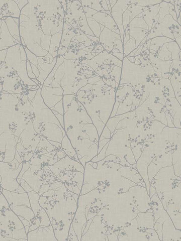 DD3814 Luminous Branches Grey and Silver Wallpaper