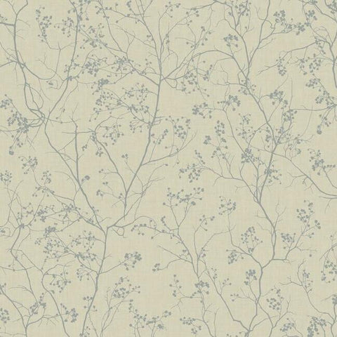 DD3815 Luminous Branches Taupe Silver Wallpaper