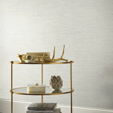 DD3833 Ribbon Bamboo White Silver Wallpaper