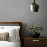 DD3834 Ribbon Bamboo Blue Silver Wallpaper 