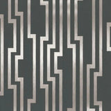 DE8818 Velocity Silver Charcoal Wallpaper
