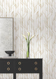 DF3301 Elemental Thread White Gold Wallpaper