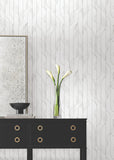 DF3302 Elemental Thread White Silver Wallpaper
