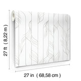 DF3302 Elemental Thread White Silver Wallpaper