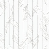 DF3302 Elemental Thread White Silver Wallpaper