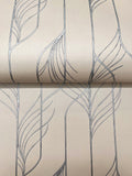 DF3303 Elemental Thread Neutral Pearl Silver Wallpaper