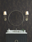 DF3305 Elemental Thread Black Gold Wallpaper