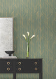 DF3306 Elemental Thread Green Gold Wallpaper
