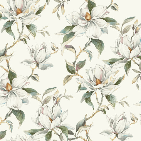 DF3311 Garden Jewels White Wallpaper