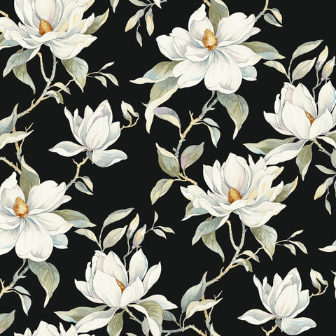 DF3313 Garden Jewels Black Wallpaper