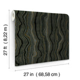 DF3326 Mineral Shimmer Black Gold Wallpaper