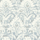 DF3335 Velvet Crush Damask Blue Pearl Wallpaper