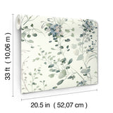 DF3341 Spring Whispers Jade Wallpaper