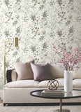 DF3342 Spring Whispers Charcoal Wallpaper 