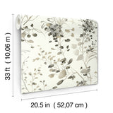 DF3342 Spring Whispers Charcoal Wallpaper 