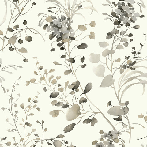DF3342 Spring Whispers Charcoal Wallpaper 