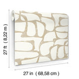 DF3351 Craftsman Geometric White Gold Wallpaper