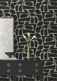 DF3352 Craftsman Geometric Black Wallpaper
