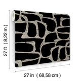 DF3352 Craftsman Geometric Black Wallpaper