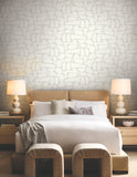 DF3353 Craftsman Geometric White Soft Grey Wallpaper