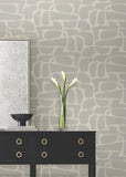 DF3354 Craftsman Geometric Taupe Wallpaper