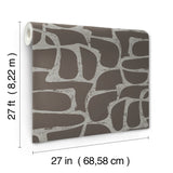 DF3355 Craftsman Geometric Mocha Wallpaper