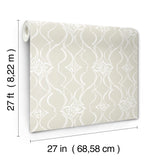 DF3375 Pirouette Beige Wallpaper