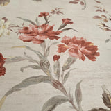 DK70701 Floral disstessed pattern beige cream red peony roses flowers wallpaper
