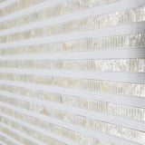DL2920 Natural iridescent nacre shell pearl off white Stone Wallpaper Textured lines 3D
