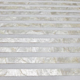 DL2920 Natural iridescent nacre shell pearl off white Stone Wallpaper Textured lines 3D