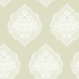 DM4983 Signet Medallion Damask Beige Wallpaper