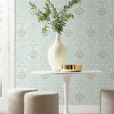 DM4991 Gatsby Damask Sky Wallpaper
