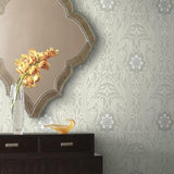 DM4992 Gatsby Damask Grey Wallpaper