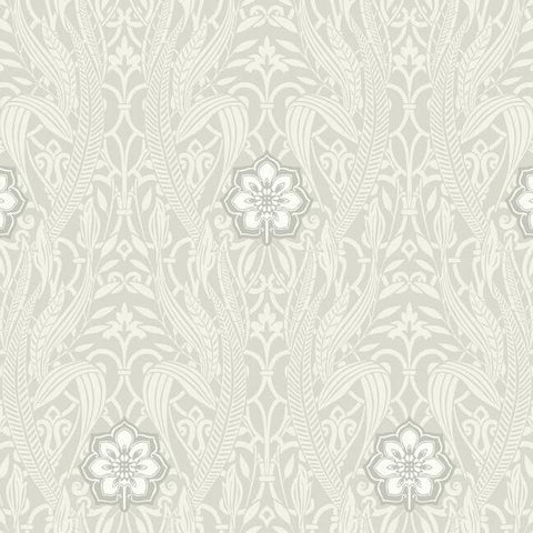 DM4992 Gatsby Damask Grey Wallpaper