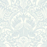 DM4999 York Egret Damask Sky Blue Wallpaper