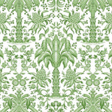 DM5011 Palmetto Palm Damask Green Wallpaper